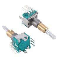 EC11EBB24C03 Dual Axis Encoder with Switch 30 Positioning Number 15 Pulse Point Handle 25mm