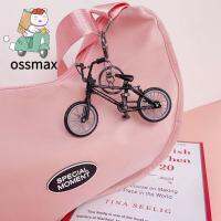 OSSMAX พวงกุญแจจักรยานอัลลอยล้อหมุนได้และมือจับกระเป๋าสำหรับปั่นจักรยานสุดสร้างสรรค์ตกแต่งกระเป๋าแบ็คแพ็คแขวนกลางแจ้งขนาดมินิสำหรับกีฬาจักรยานผู้ชาย