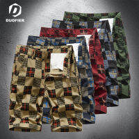 Mens Casual Summer Plaid Beach Shorts Vintage Fashion Cargo Shorts nd New 5 Colors Short Homme Pants Breathable Plus Size 38