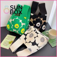 SUN BOX ของใหม่ การออกแบบเฉพาะ กระเป๋าสะพายไหล่แบบสั้น ถุงช้อปปิ้งถุง กระเป๋าโท้ท งานทำมือ กระเป๋าข้อมือปม กระเป๋าถือแบบถัก