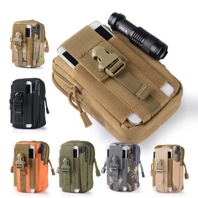 Military Molle Pouch Waist Bag Camo Waterproof Nylon Multifunction Casual Men Fanny Waist Pack Male Small Bag Mobile Phone Case Running Belt