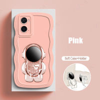 เคสโทรศัพท์สำหรับ OPPO A76 A96นักบินอวกาศ4G เคสโทรศัพท์พับเป็นขาตั้งซิลิโคนเหลวกันกระแทกขอบหยักป้องกันการตกเคสนิ่มป้องกันเลนส์กล้องดีไซน์ใหม่คู่เคสฝาหลัง