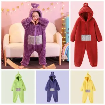 Teletubbies Onesie Pajamas Laa-Laa Dipsy Tinky-Winky Po Group Costume for  Toddlers & Kids