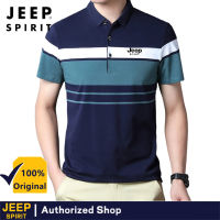 เสื้อยืดแขนสั้นชาย JEEP SPIRIT เสื้อคอปกผู้ชายปกครึ่งแขนเสื้อโปโลทรงสลิมฤดูร้อน