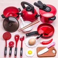 Kids Kitchen Toy Accessories Toddler Pretend Cooking Playset With Play Pots Pans Utensils Cookware Toys Play Food For Children