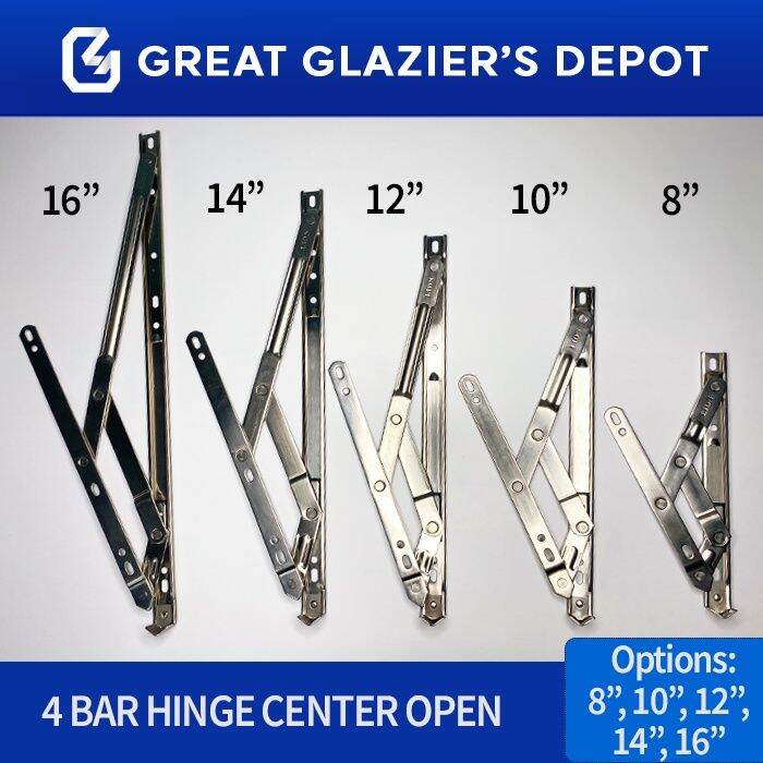 4 Bar Hinge Center Open Stainless Steel for Awning Casement Window 8