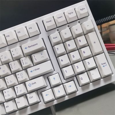 131 Keys Blue White Japanese Keycap สำหรับ Mx Mechanical Gaming Keyboard Cherry PBT Keycaps