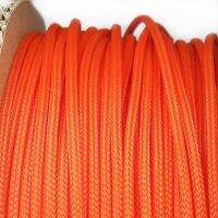 3-40mm Orange PET Braided Tube Hose Cable Harness Nylon Mesh Sheath Extended Three Woven Encrypted Protection Sleeve