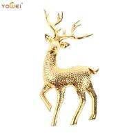 [Hot K] คริสต์มาส Elk Deer ที่ใช้ตกแต่งภายนอกตกแต่งหน้าเค้กโต๊ะขนมหวานตกแต่ง Reindeer Figurines Merry ตกแต่งบ้านเทศกาลคริสต์มาส2023เด็ก Navidad Noel ของขวัญ