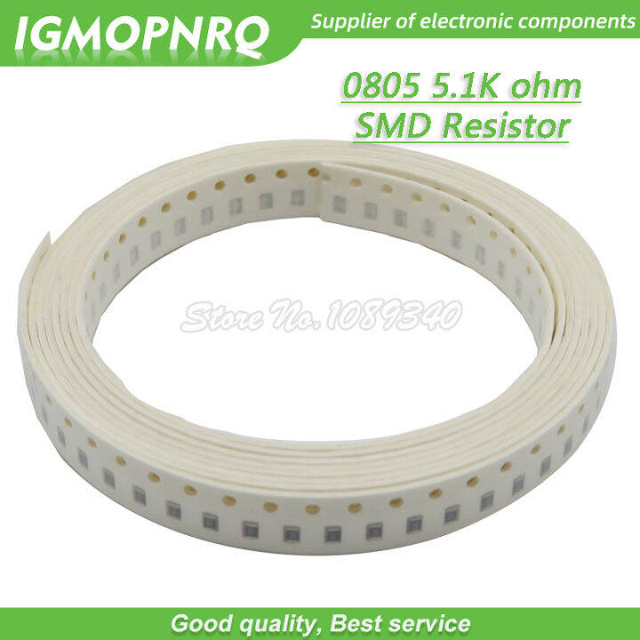 300pcs-0805ตัวต้านทาน-smd-5-1k-ohm-chip-resistor-18w-5-1k-5k1-ohms-0805-5-1k-ค่ะ