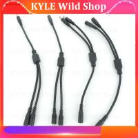 KYLE Wild Shop 10A 24v 36v 12V 1 male female to 2 way male female DC Power supply adapter connector extension Splitter Cable 5.5mmx2.1mm Plug