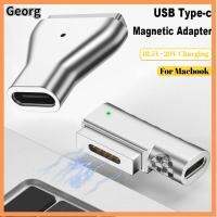 GEORG ไฟแสดงสถานะ LED แล็ปท็อป คอนเนคเตอร์ ที-ทิป ตัวแปลงปลั๊ก อะแดปเตอร์ USB C ประเภท C ถึง MagSafe 2 แม่เหล็กแบบแม่เหล็ก