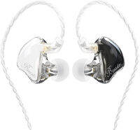 in-Ear Monitors, BASN Bmaster Triple Driver HiFi Stereo Noise-Isolating with Enhanced Bass for Musicians Stage/Audio Recording(PRO White/Black)