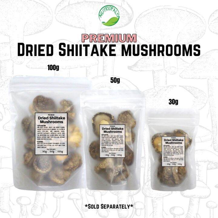 Dried Shiitake Mushrooms Whole 30g 50g 100g Lazada Ph