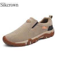 Mens Hiking Shoes Outdoor Trail Trekking Wide Foot Casual Sneakers Suede Breathable Non-Slip Trekking Shoes Men Moccasins Hombre