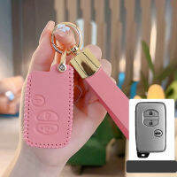 HushdgGenuine หนังสีชมพูรถ Key Case Fob Shell สำหรับ Toyota Yaris HAIs 2020 Hiace 200 Sienta รถ Accessorieskouh