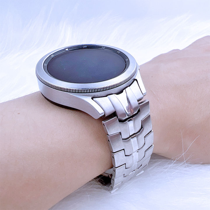 No Gaps Stainless Steel Strap For Samsung Galaxy Watch 6 5 44mm 40mm Lron Man Metal Strap Galaxy