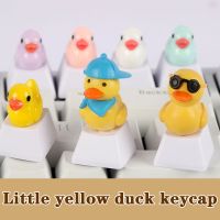 1pc Keyboard accessories Cute Stereo Little yellow duck keycaps Personality Key cap for Mechanical Keyboard R4 white keyCap