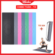 Thảm Tập Yoga Định Tuyến Da PU Cao Cấp + Tặng kèm túi đựng yoga