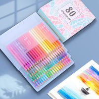 Brutfuner 80 COLORS NEW Soft Trendy Pas Colors Non-toxic Color Pencil Colour Pencils Set For Coloring School Art Supplies