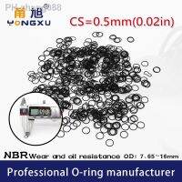 Nitrile Rubber 10PCS/lot Black NBR CS0.5mm thickness OD7.65/8/9/10/11/12/13/14.5/16x0.5mm Gasket waterproof rubber watch oring