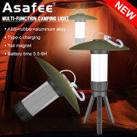 Asafee 300LM L003 LED White+Red Delicate Strong Bright Camping Light Outdoor Work Light Built-in Battery 5-speed Press Switch Type-C USB Charging IPX4 Waterproof