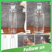 FOXNUTANUJH 500ML/750ML ของขวัญ เครื่องแก้ว กลางแจ้ง ฟิตเนส มีเครื่องหมายบอกเวลา โปร่งใส กีฬาท่องเที่ยว ขวดน้ำแก้ว