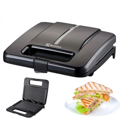 Sandwich Maker with Nonstick Electrolux เครื่องทำแซนวิช เครื่องทำอาหารเช้าอัตโนมัติ เครื่องทำขนมปังอาหารเช้า สองด้านควบคุมอุณหภูมิ sandwich maker เครื่องทำแซนด์วิช Toaster Panini Press Grill - Sandwich Maker Non-stick Plates