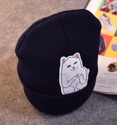 หมวกไหมพรม-cat-หมวกหน้าหนาว-พร้อมส่ง