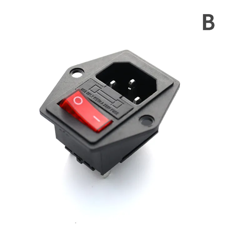 3D Printer Parts 10A 250V Power Switch AC Power Outlet With Fused