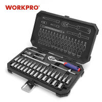 WORKPRO 35PC Tool Set Home Instruments Set of Tools for Car Repair Tools 14" Dr. Socket Set Ratchet Wrench