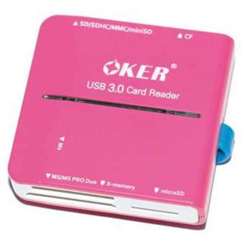 card-reader-เครื่องพิมพ์บัตร-oker-usb-3-0-รุ่น-c-3329-สีชมพู