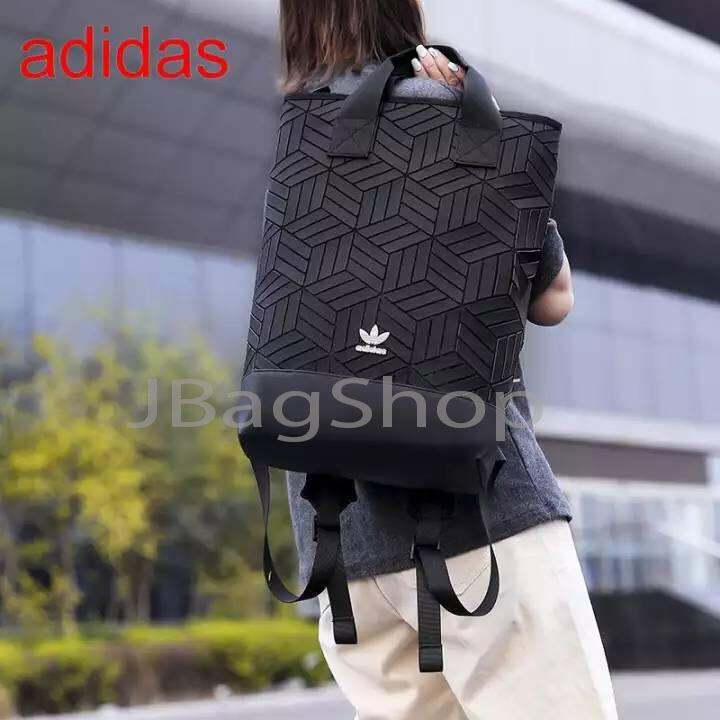 adidas-originals-geometric-3d-roll-top-backpack-รุ่นใหม่ชนช้อปกระเป๋าเป้สะพายหลัง-ส่งฟรี