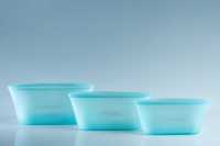 ECOTOPIA ZIPPERWARE SILICONE DISH BLUE SET