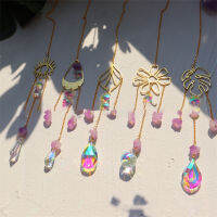 Bohemian Hanging Decorations Garden Decor Pendants Amethyst Wind Chimes Rystal Wind Chimes Natural Amethyst Hanger