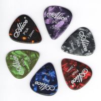 6 Pcs Celluloid Guitar Picks Mediator Thickness 0.46 0.71 0.81 0.96 MM Color Random Universal For All Guitar