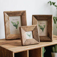 Wooden Photo Frame Home Living Room Bedroom Decoration Picture Frame American Desktop Ornaments Craft Square Photo Display Frame