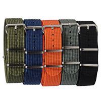 New Ribbed Nylon Strap 20mm 22mm Nylon Watch Straps Braid Ballistic Fabric Watchband Accessories for Military Watch Band Straps