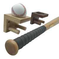 Baseball Bat Rack Vertical Tennis Baseball Bat Softball Racket Wall Mount Holder Rack Display Wood Ball Stick Bracket