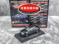 Kyosho โมเดล GT-R โลหะหล่อจากโลหะ BNR34 Nissan Skyline 1:64คอลเลกชันรถยนต์ของเล่น