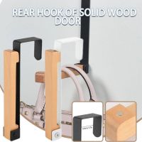 【YF】 Punch-Free Home Door Hook Foldable Wooden Clothes Bag Storage Rack With Anti Slip Strip