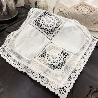 white Embroidery table placemat Tablecloth dish pad coaster for Kitchen Dining Table oven cabinet cover doily dustproof lace new