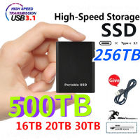 แบบพกพา SSD HDD 500GB 1TB 2TB 256TB ฮาร์ดไดรฟ์ภายนอก8TB 4TB Solid State Drives 500GB ฮาร์ดดิสก์ USB 3.1 16TB SSD สำหรับแล็ปท็อป