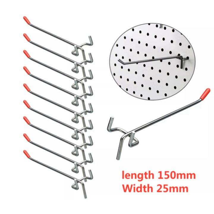 40pcs-single-pegboard-hooks-150mm-board-slat-wall-retail-display-shop-peg-fits-25mm