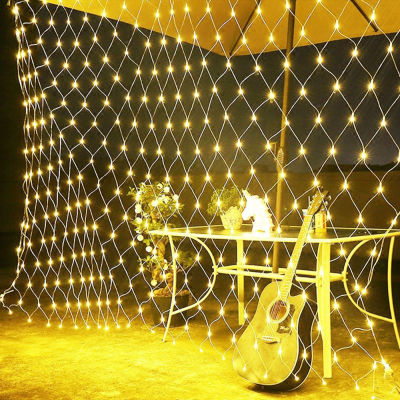 Net LED String Lights 8Modes 220V 1.5x1.5m 3X2M Festival Christmas Decoration New Year Wedding Party IP44 Waterproof