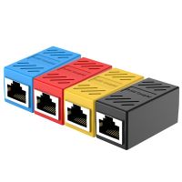 Hot K หัวต่อ RJ45หัวต่อ8P8C ตัวเมียไปยังตัวเมียสีตัวแปลงเครือข่ายแปลงต่อขยาย RJ 45สายเคเบิลอีเทอร์เน็ต