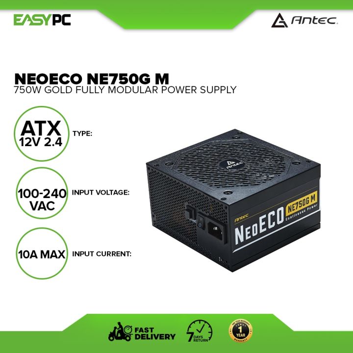 EasyPC Antec NeoEco 850w, 750w and 650w 120mm Silence Fan Gold Fully  Modular Japanese Heavy-Duty Caps Power Supply 19GLO Lazada PH