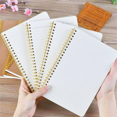 Hardcover Cardboard Grid Notebook Sketchbook Diary Note Spiral Kraft Paper A5 Coil Book