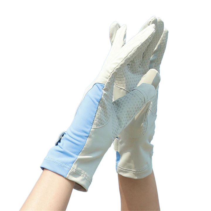 adsport-ถุงมือกันแดดสำหรับผู้หญิง-ถุงมือผ้าไหมน้ำแข็งฤดูร้อนป้องกันรังสียูวีระบายอากาศไม่ลื่นแห้งเร็วเย็บหน้าจอสัมผัสกันแดด