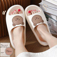 QYCKABY Slippers Women 2022 New Cute Cartoon Design Bear Sandals Platform Uni Home Anti-slip Bathroom Couple Beach Flip Flops